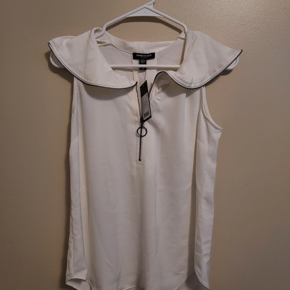 Kenneth Cole blouse white xs NWT - Picture 3 of 16